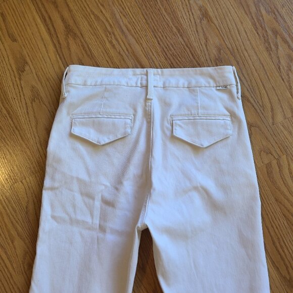 NEW NWOT! MOTHER DENIM THE SHAKER PREP FRAY PANTS CHINOS HIGH-RISE CROP sz 25 - Picture 5 of 8